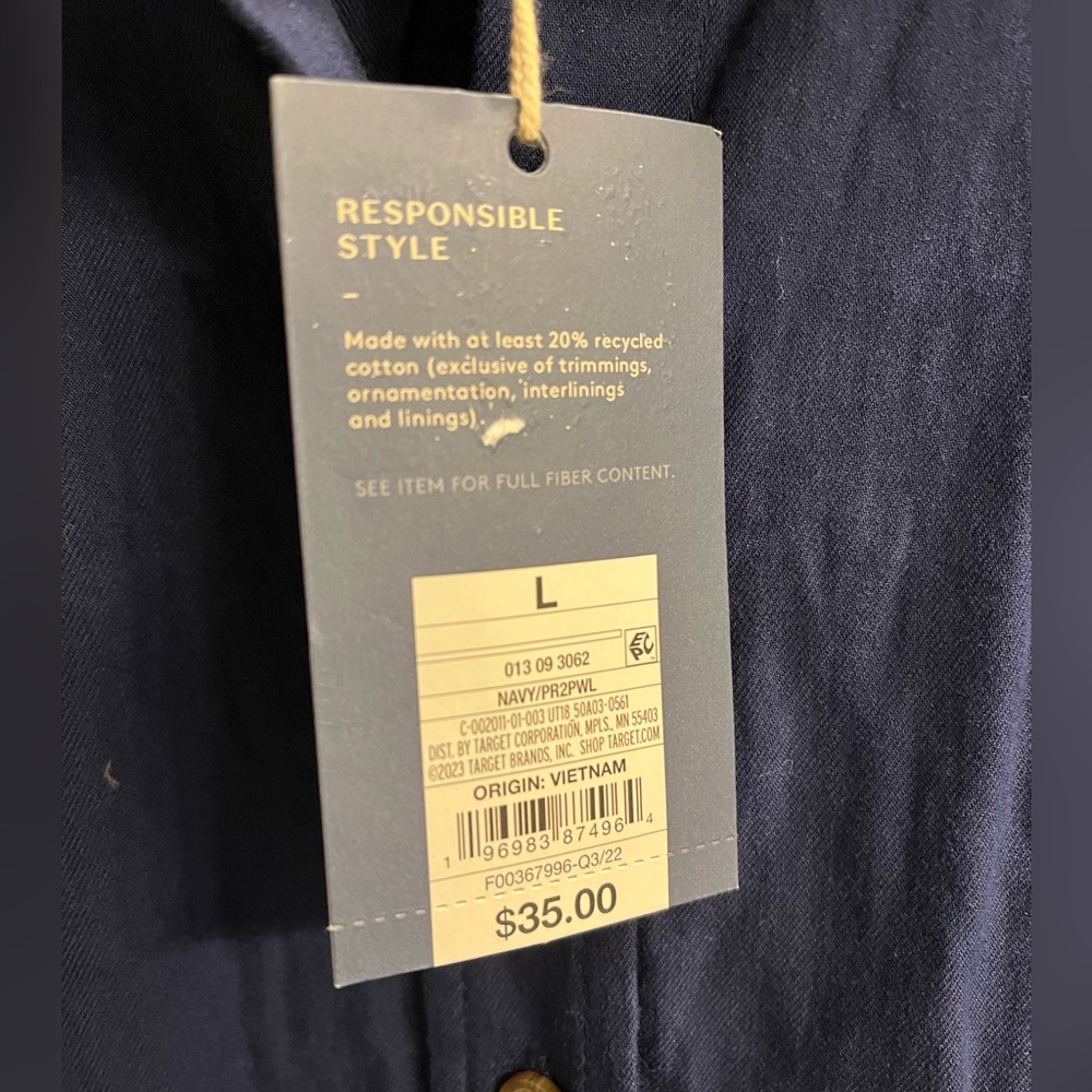 Universal Thread button down navy dress - Picture 4 of 4